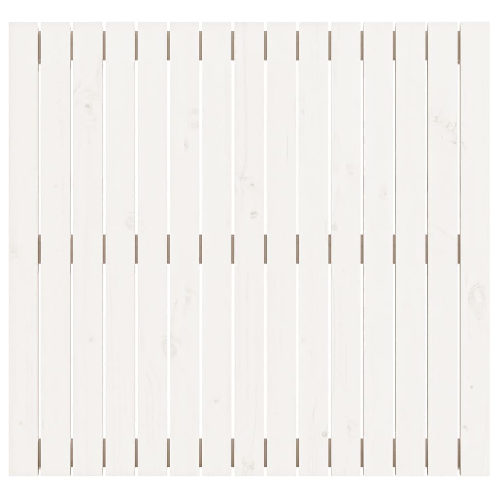 vidaXL Tăblie de pat pentru perete, alb, 95,5x3x90 cm, lemn masiv pin