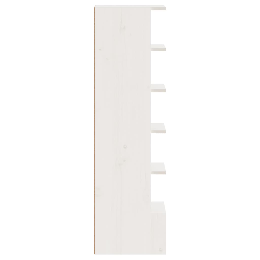vidaXL Pantofar, alb, 28x30x104 cm, lemn masiv de pin