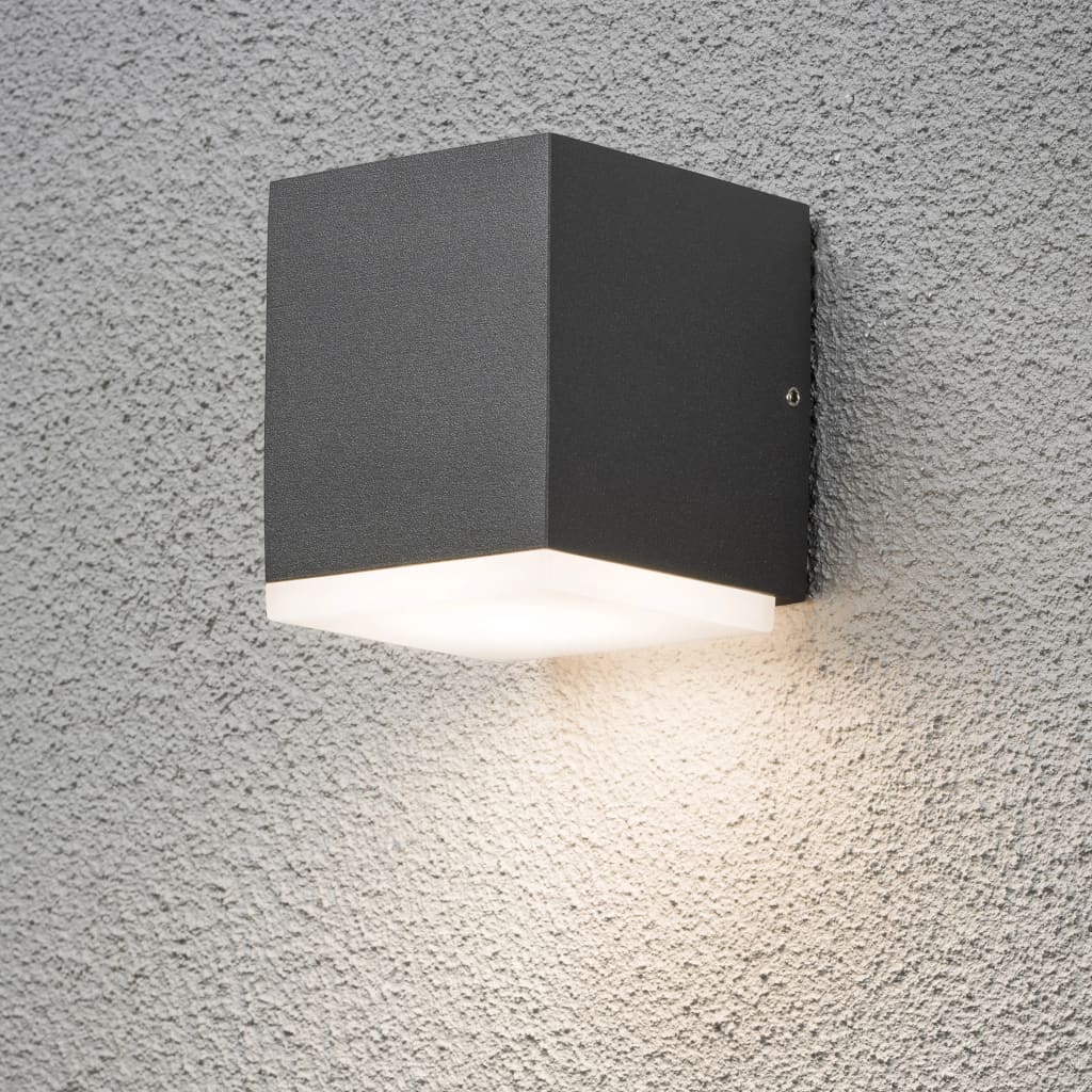 KONSTSMIDE Lampă de perete cu LED "Monza" gri închis, 1x6 W