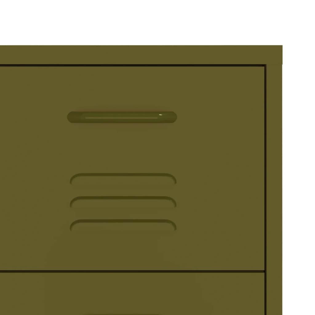 vidaXL Dulap cu sertare, verde măsliniu, 80x35x101,5 cm, oțel
