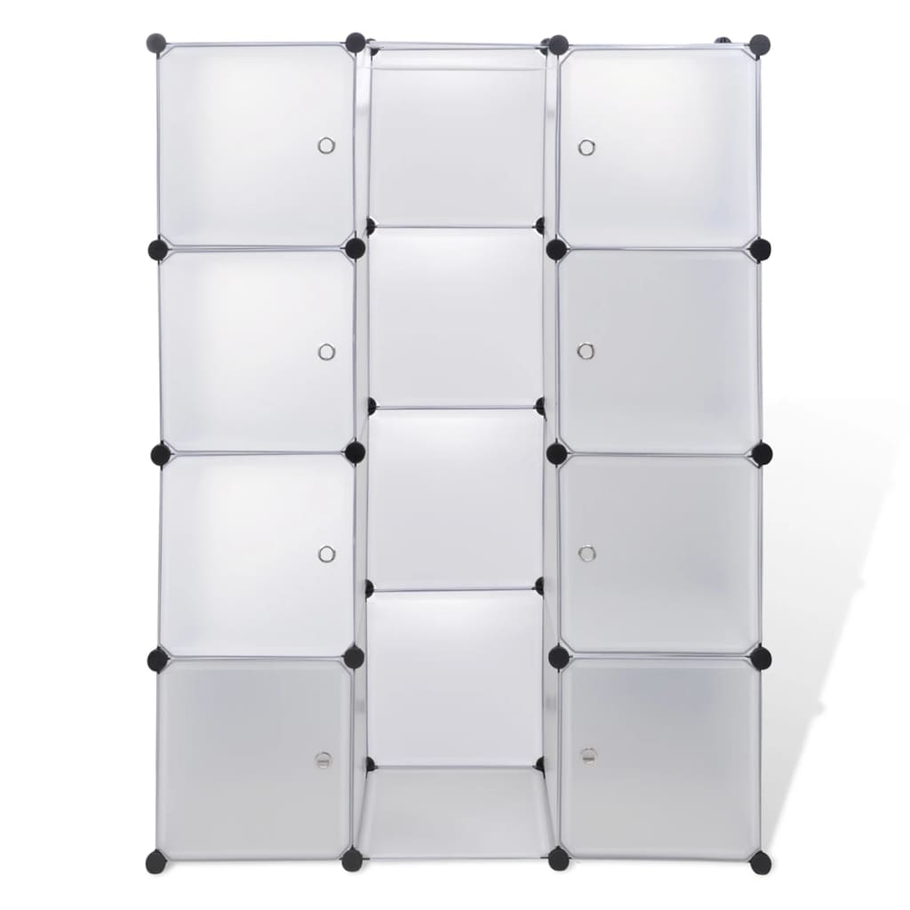 vidaXL Dulap modular cu 9 compartimente, 37 x 115 x 150 cm, alb