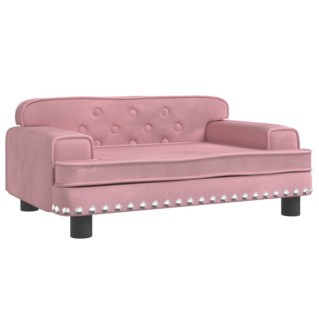 vidaXL Canapea pentru copii, roz, 70x45x30 cm, catifea