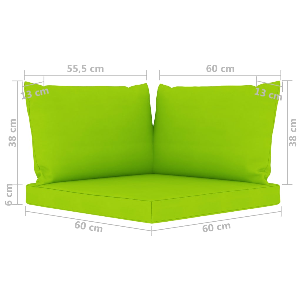 vidaXL Canapea de grădină cu 4 locuri cu perne verde aprins