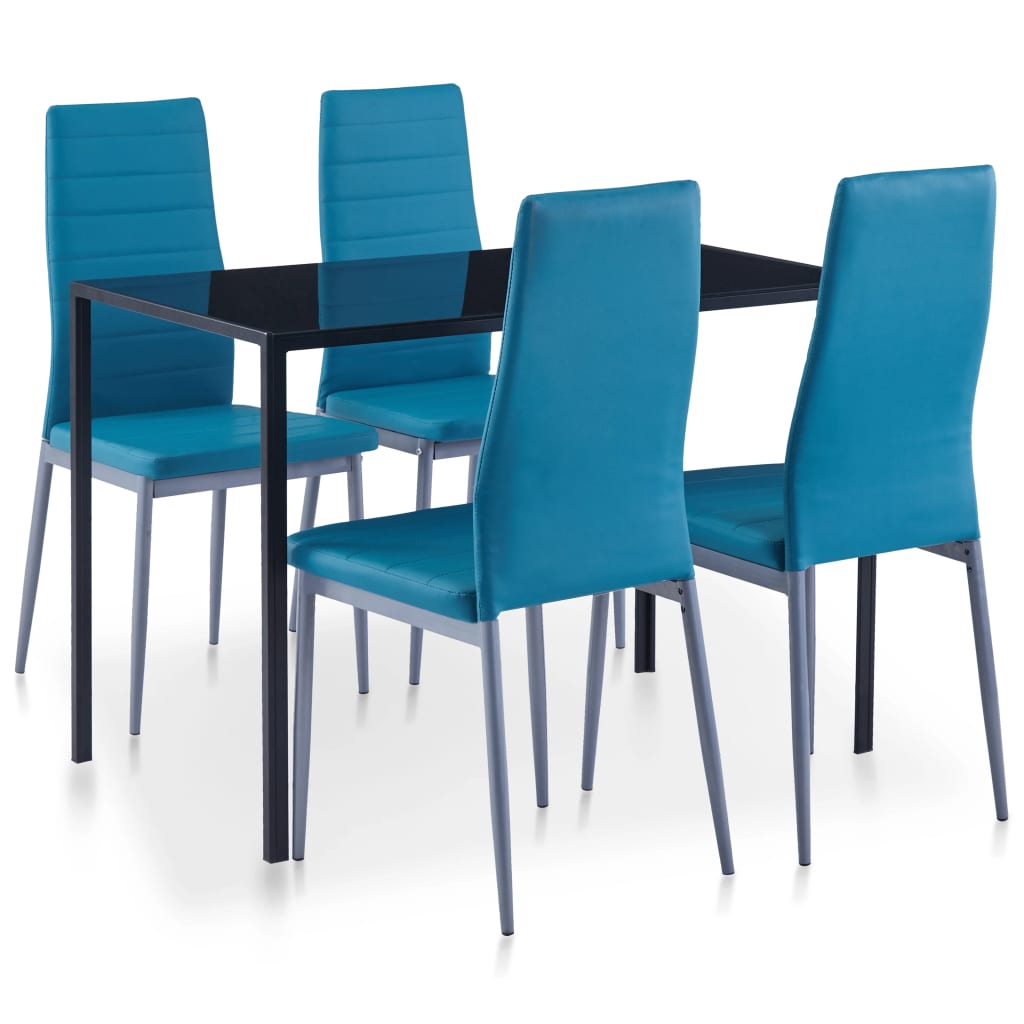 vidaXL Set mobilier de bucătărie, 5 piese, albastru