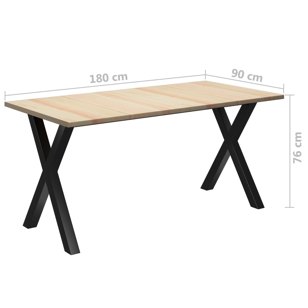 vidaXL Masă de bucătărie, 180 x 90 x 76 cm, lemn de pin