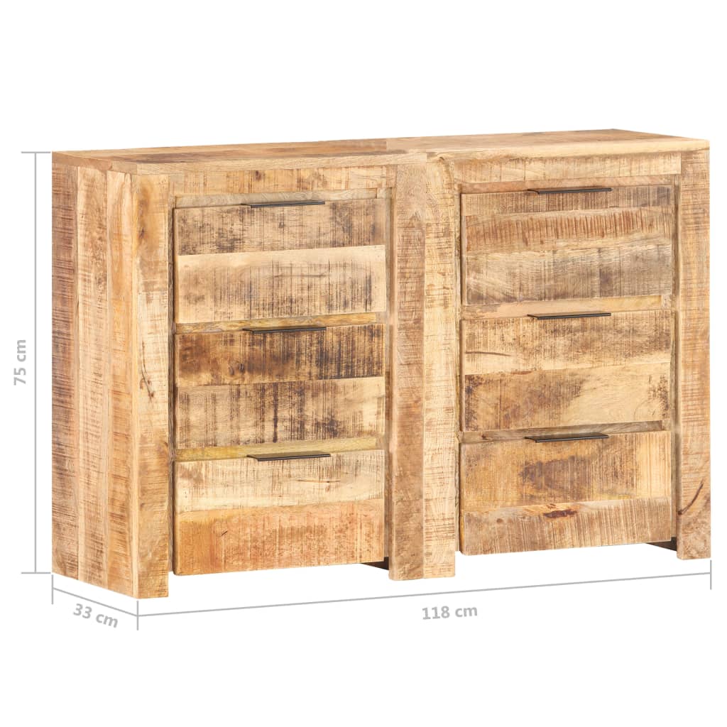 vidaXL Dulap cu sertare, 118 x 33 x 75 cm, lemn masiv de mango