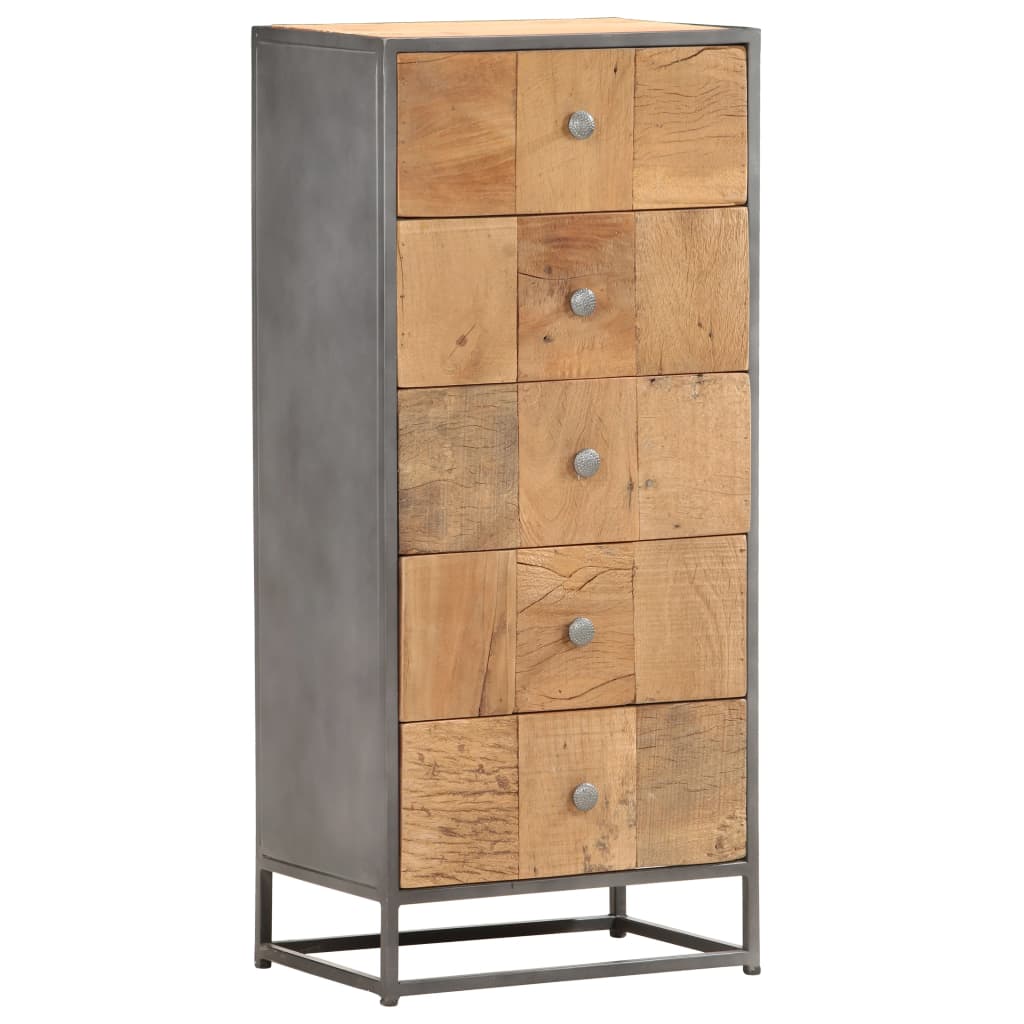 vidaXL Dulap cu sertare, 45 x 30 x 100 cm, lemn masiv reciclat
