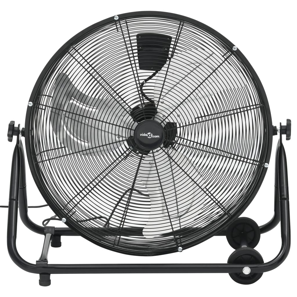 vidaXL Ventilator industrial cu tambur, negru, 60 cm, 180 W
