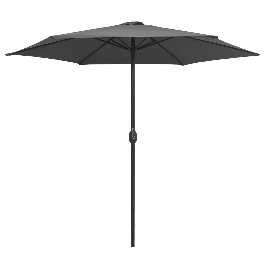 vidaXL Umbrelă de soare cu stâlp aluminiu, antracit, 270 x 246 cm