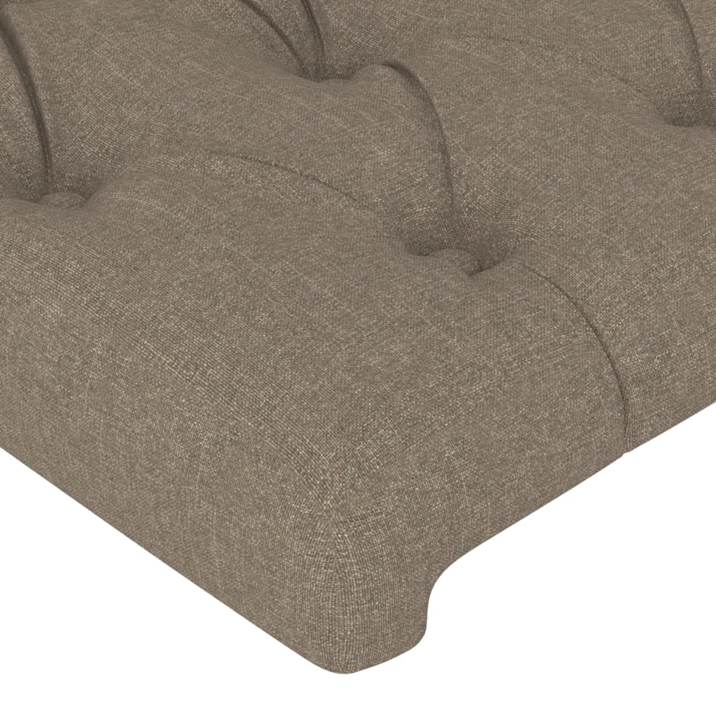 vidaXL Tăblii de pat, 2 buc, gri taupe, 72x7x78/88 cm, textil