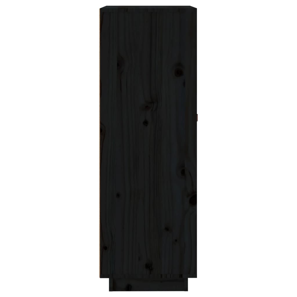 vidaXL Dulap de vinuri, negru, 45x34x100 cm, lemn masiv de pin