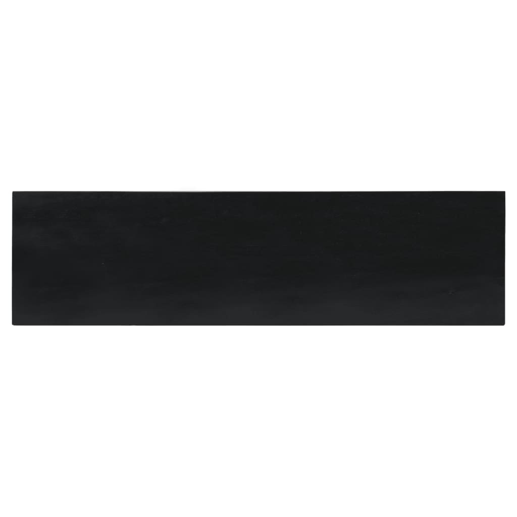 vidaXL Masă consolă, negru, 110x30x75 cm, lemn masiv mahon
