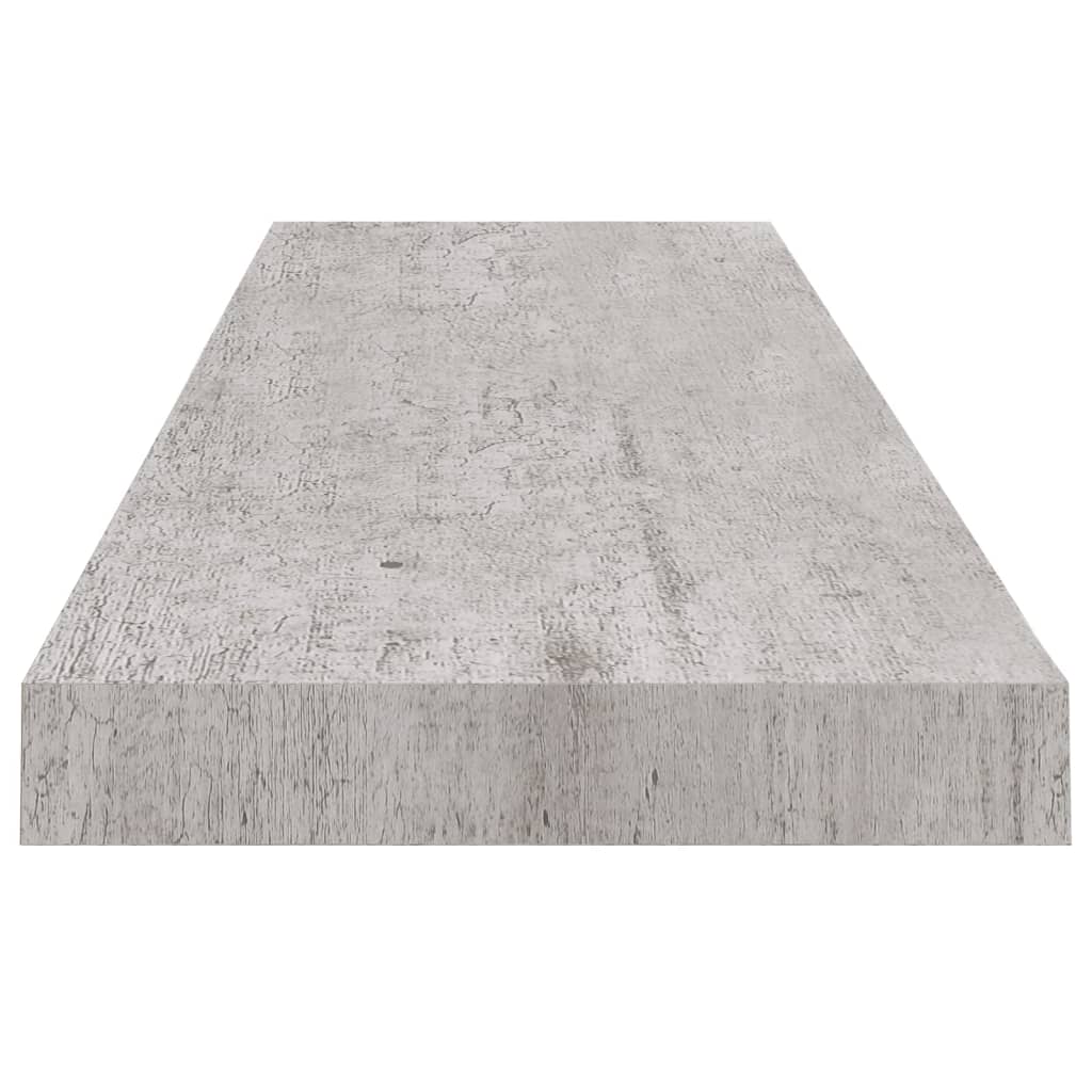 vidaXL Rafturi perete suspendate 4 buc. gri beton 90x23,5x3,8 cm MDF