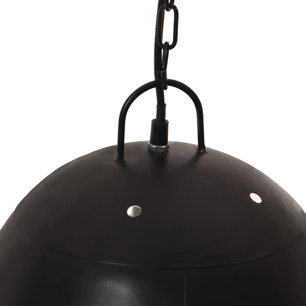 vidaXL Lampă suspendată industrială, negru, 42 cm, rotund, 25 W, E27