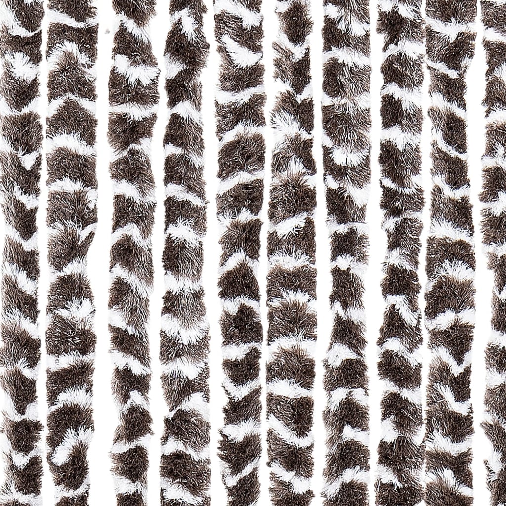 vidaXL Perdea pentru insecte, maro și alb, 90x200 cm, chenille
