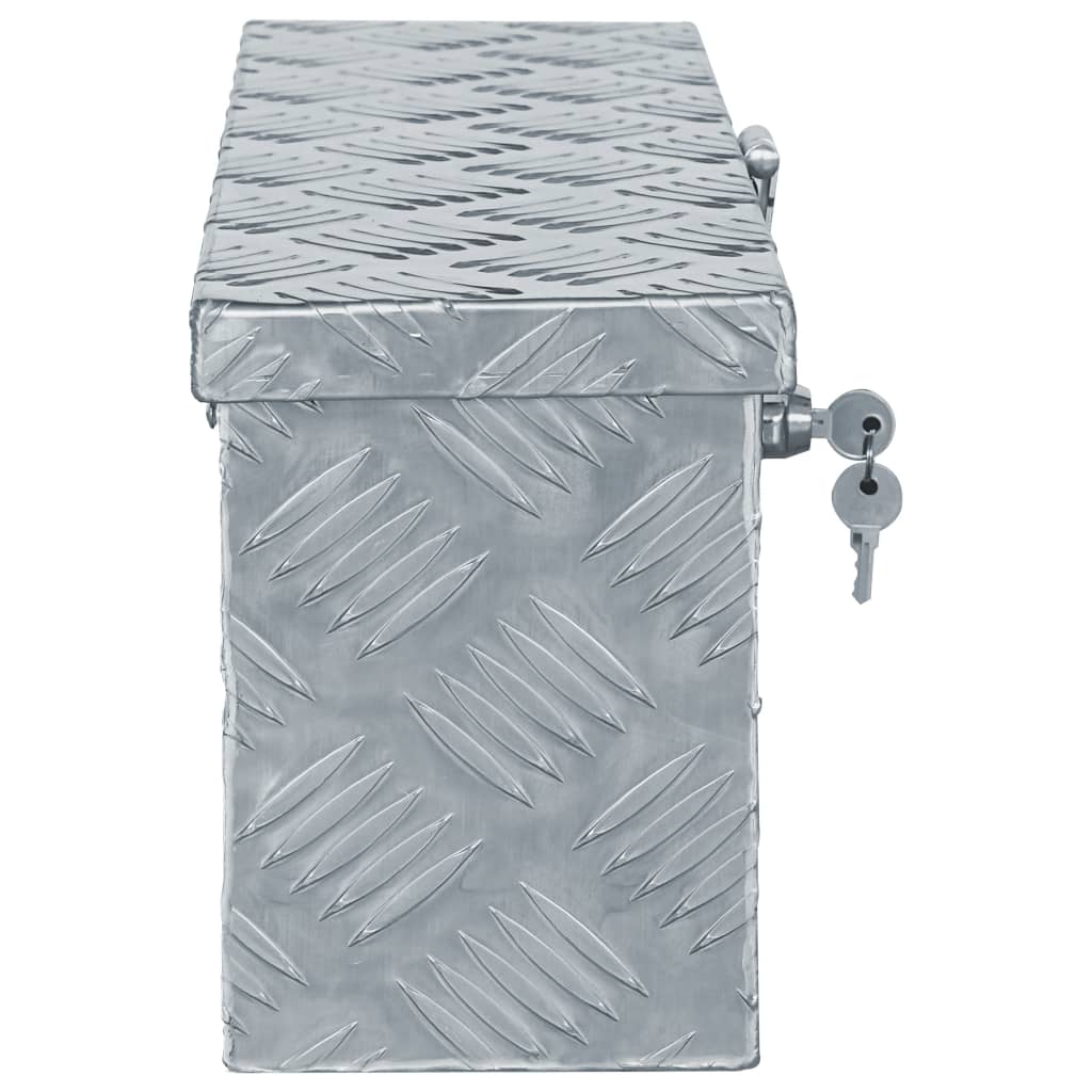 vidaXL Cutie din aluminiu, 48,5 x 14 x 20 cm, argintiu
