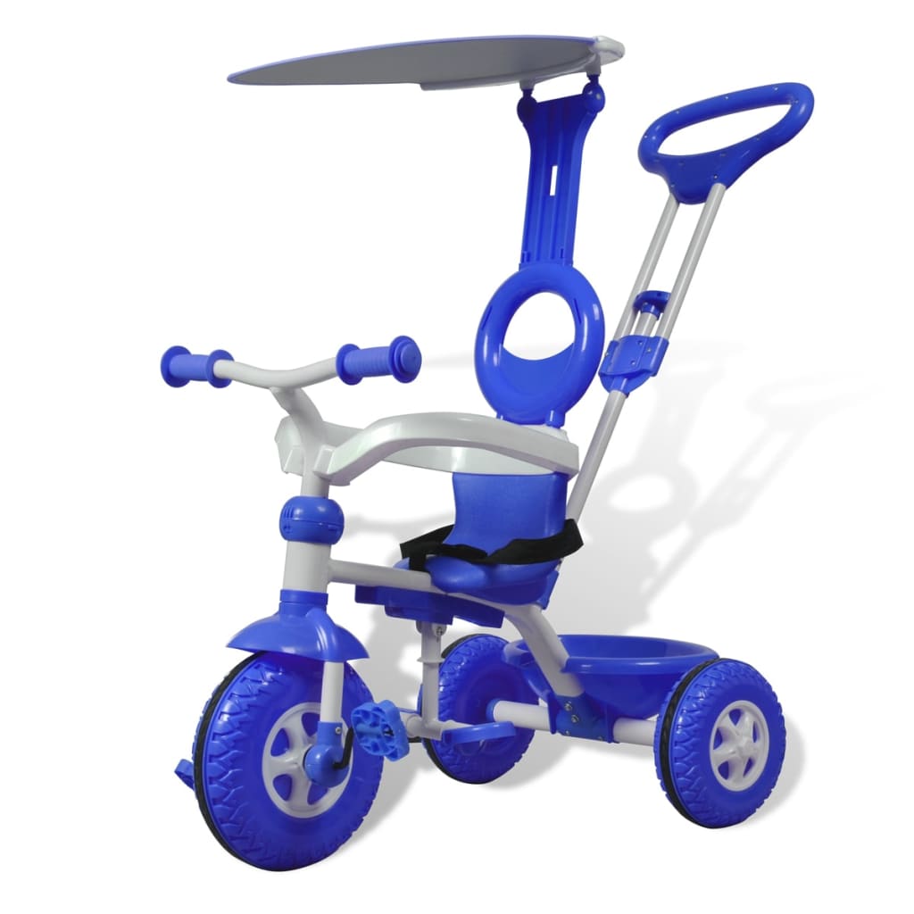Tricicleta de copii, pentru copii mici, albastru-alb