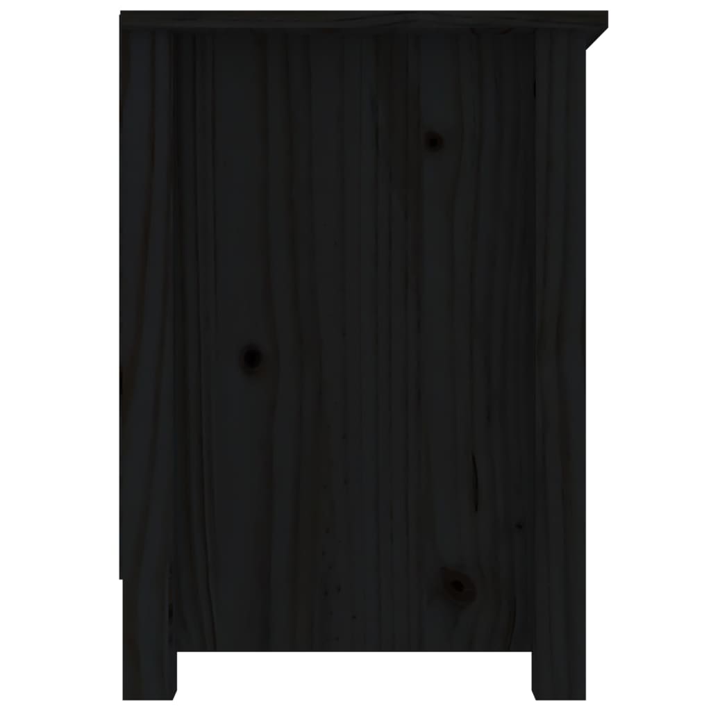 vidaXL Comodă TV, negru, 103x36,5x52 cm, lemn masiv de pin