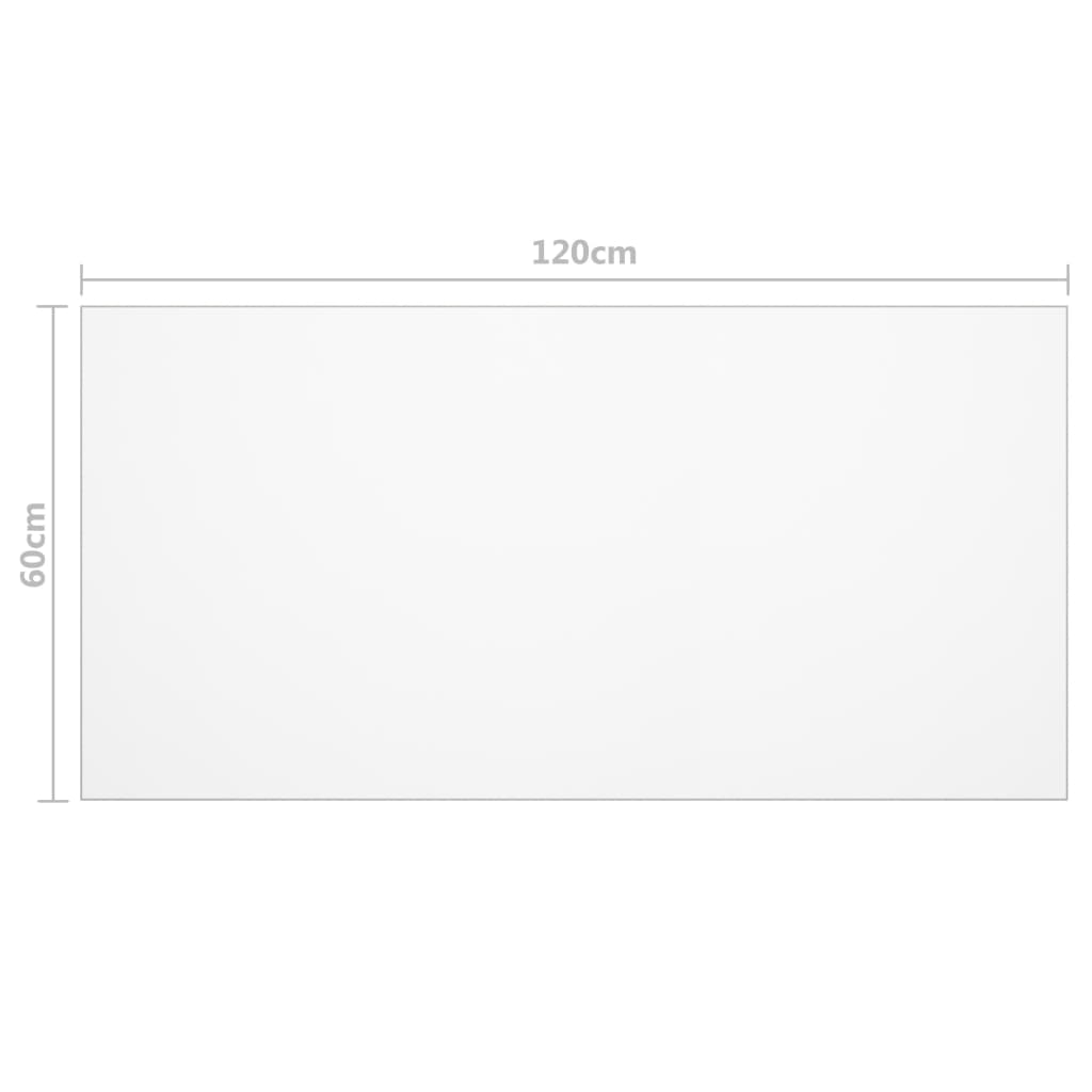 vidaXL Folie de protecție masă, transparent, 120 x 60 cm, PVC, 1,6 mm