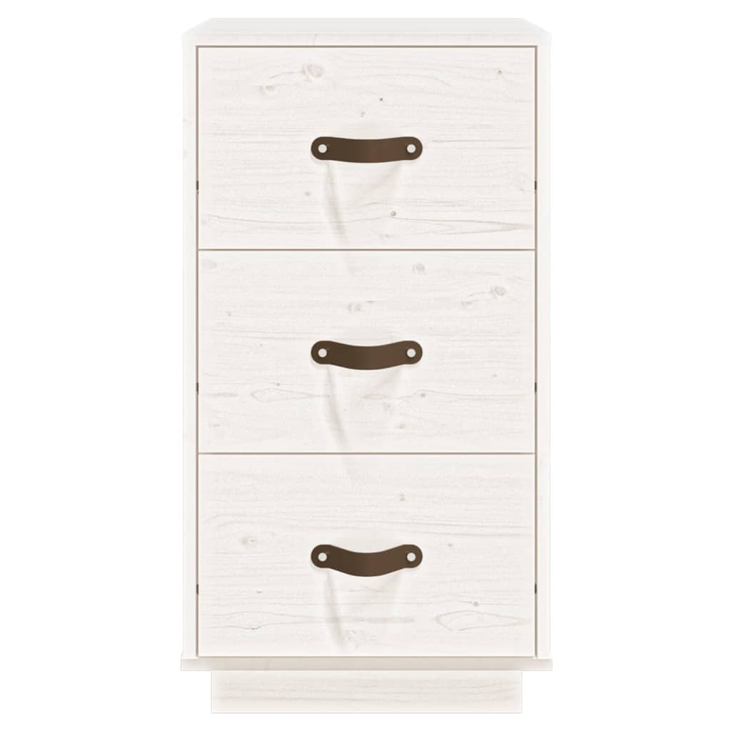 vidaXL Noptieră, alb, 40x40x75 cm, lemn masiv de pin