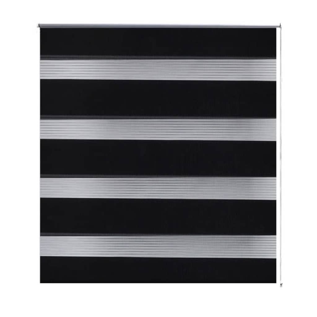 Jaluzea opacă tip zebră, 40 x 100 cm, negru