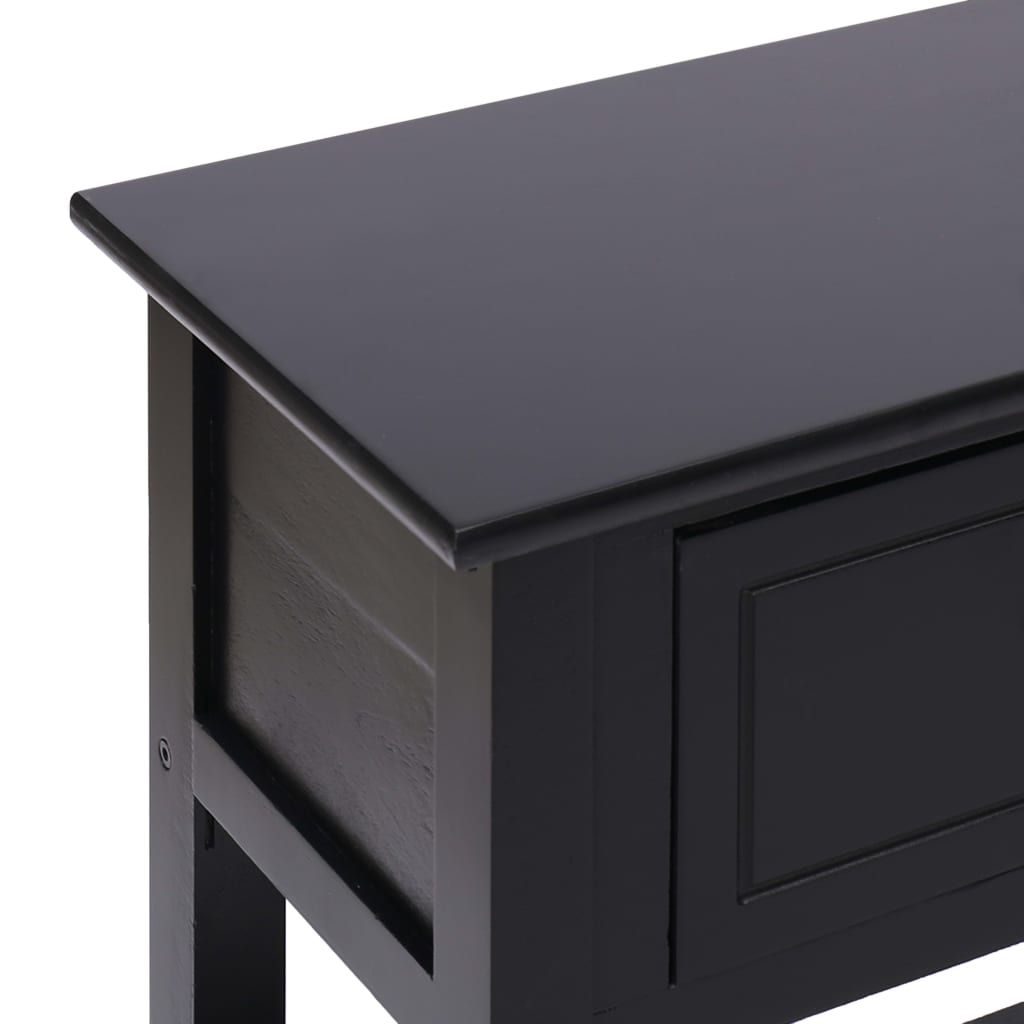 vidaXL Dulap, negru, 115x30x76 cm, lemn