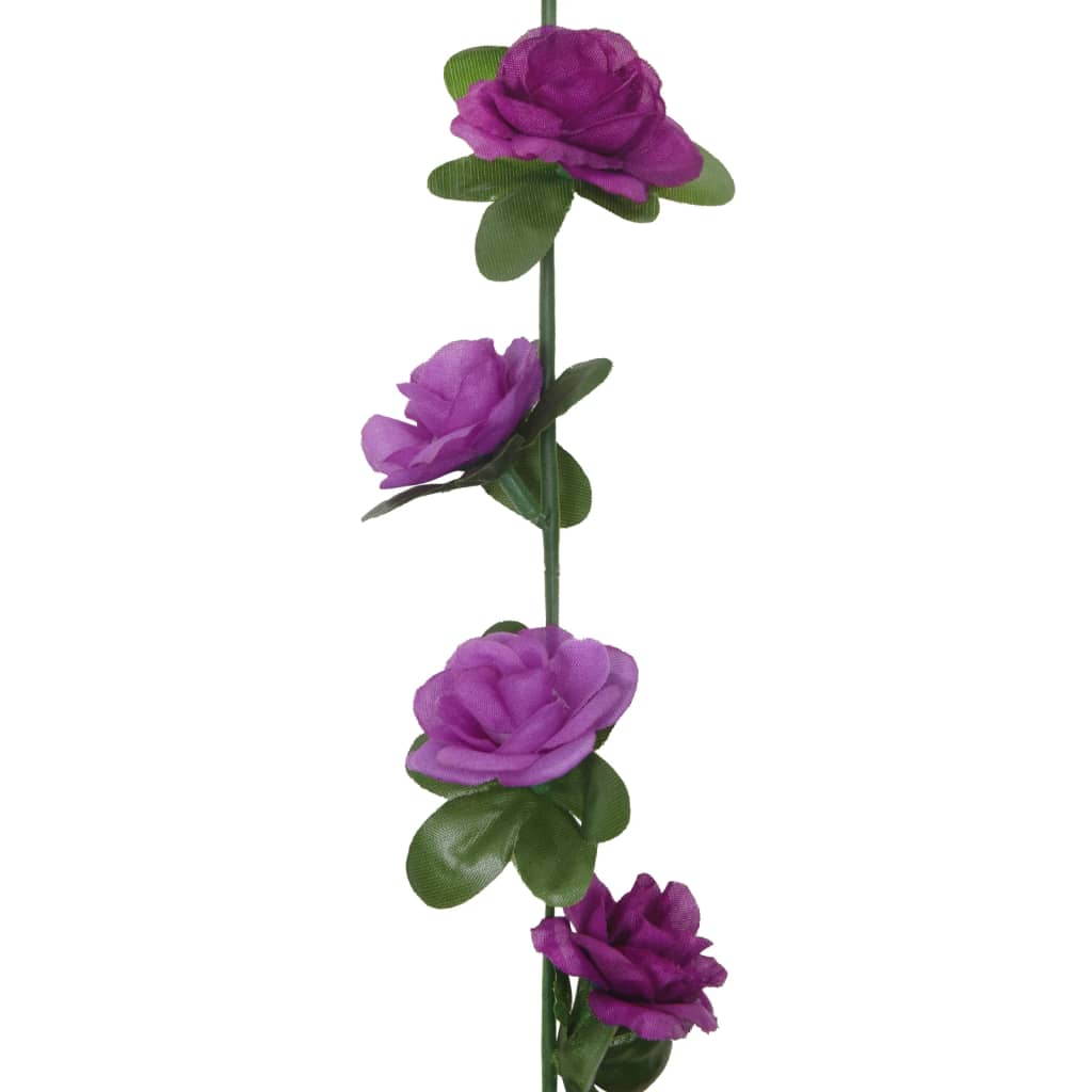 vidaXL Ghirlande de flori artificiale, 6 buc., violet deschis, 240 cm