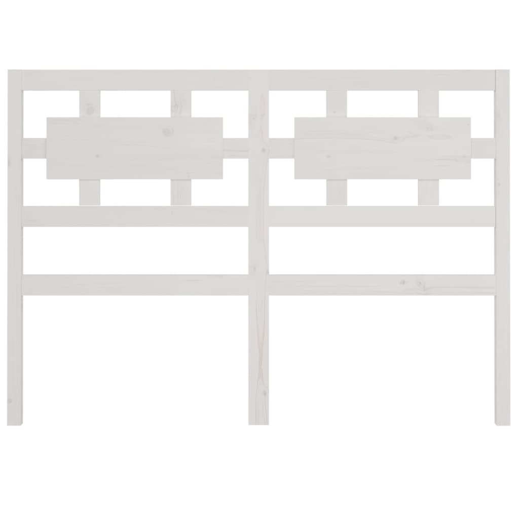 vidaXL Tăblie de pat, alb, 205,5x4x100 cm, lemn masiv de pin