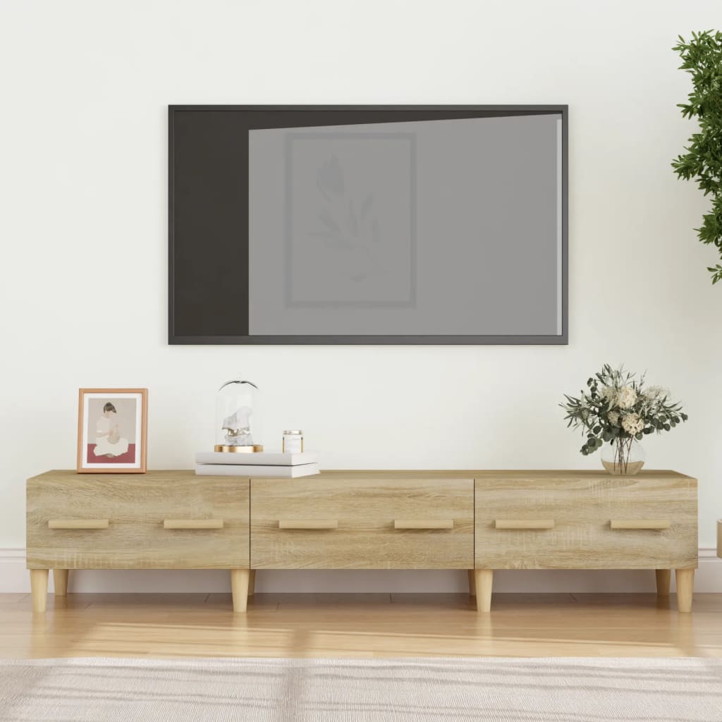 vidaXL Comodă TV, stejar sonoma, 150x34,5x30 cm, lemn prelucrat