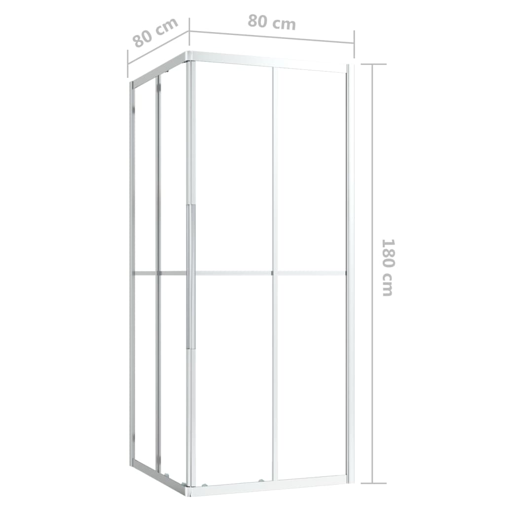 vidaXL Cabină de duș, 80x80x180 cm, ESG
