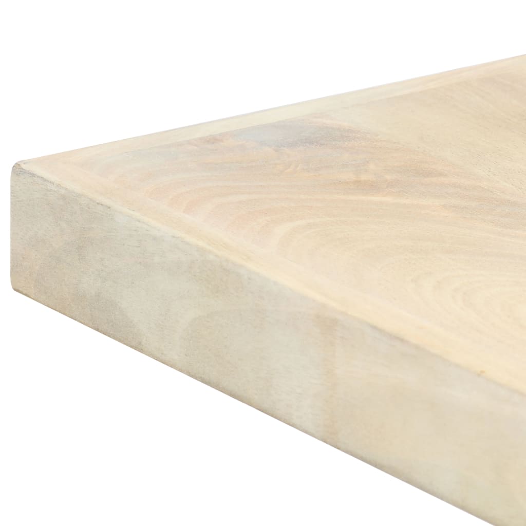 vidaXL Masă de bucătărie, alb, 160x80x75 cm, lemn masiv de mango