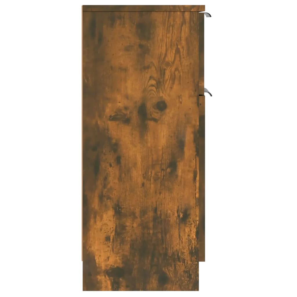 vidaXL Servantă, stejar fumuriu, 30x30x70 cm, lemn prelucrat