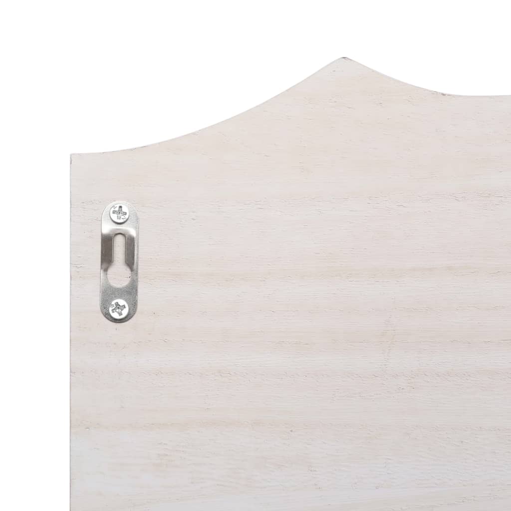vidaXL Cuier de perete, alb, 50 x 10 x 23 cm, lemn