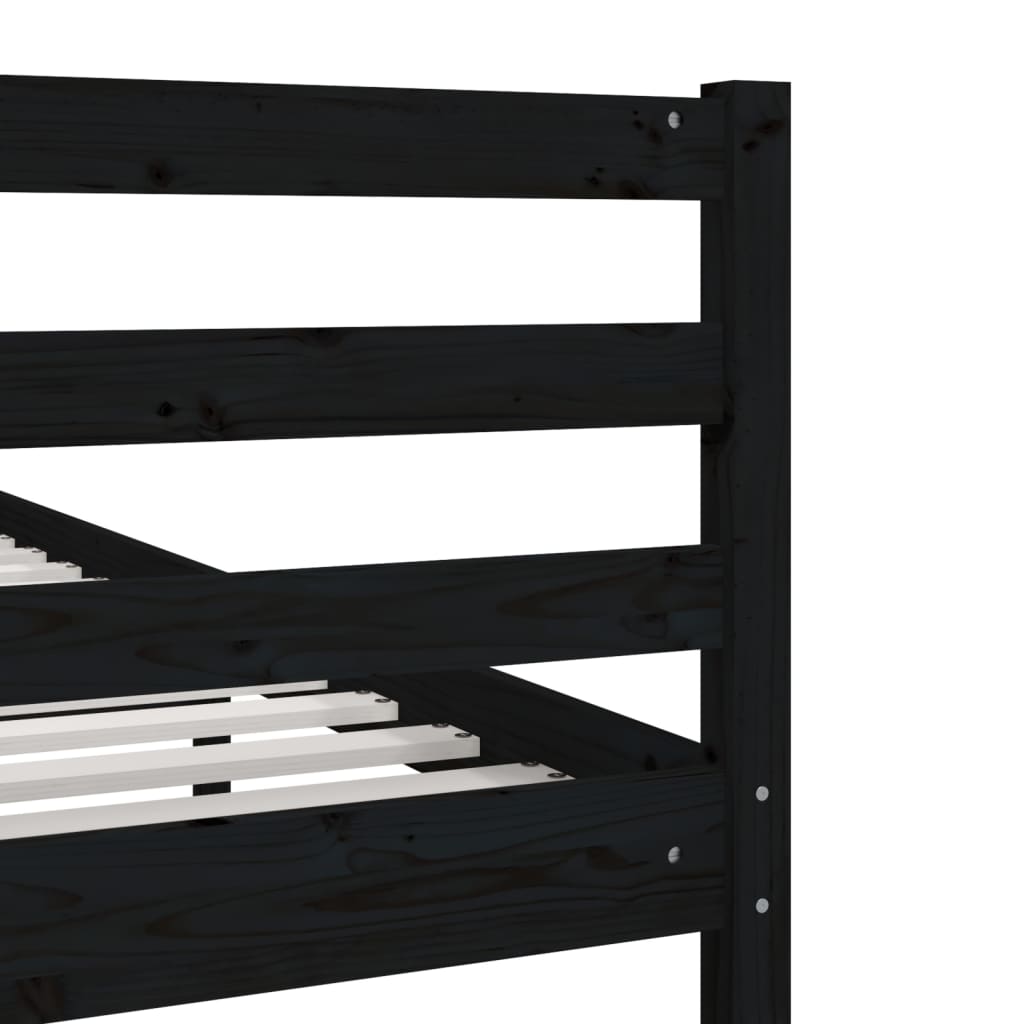 vidaXL Cadru de pat, 100x200 cm, negru, lemn masiv