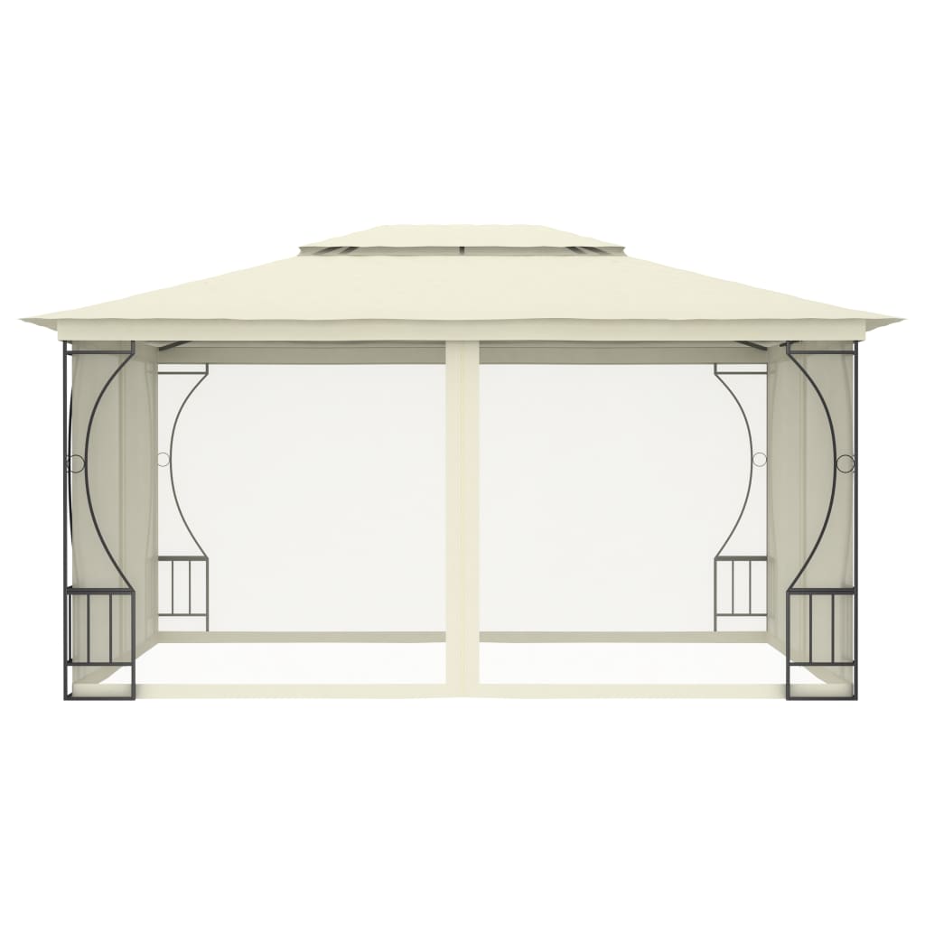 vidaXL Pavilion cu plase, crem, 300 x 400 x 265 cm