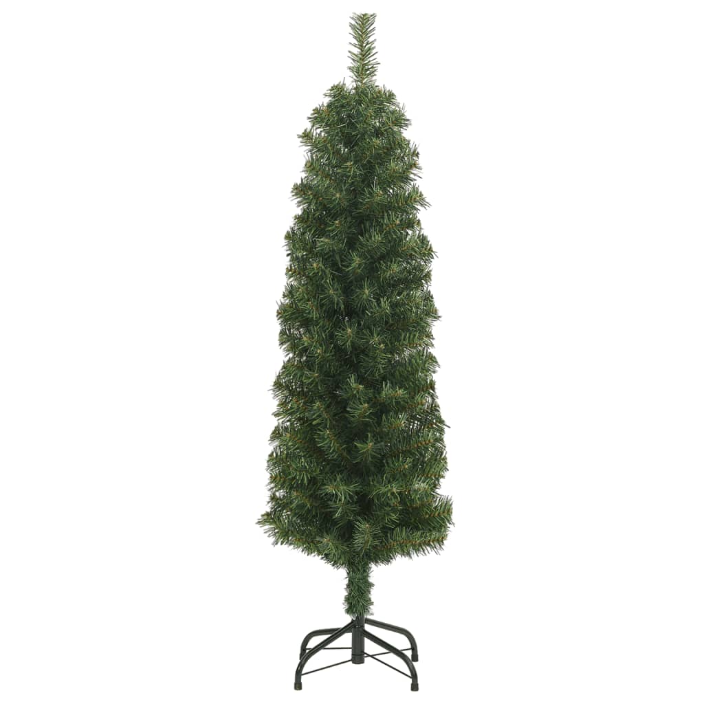 vidaXL Pom de Crăciun artificial subțire cu suport verde 150 cm PVC