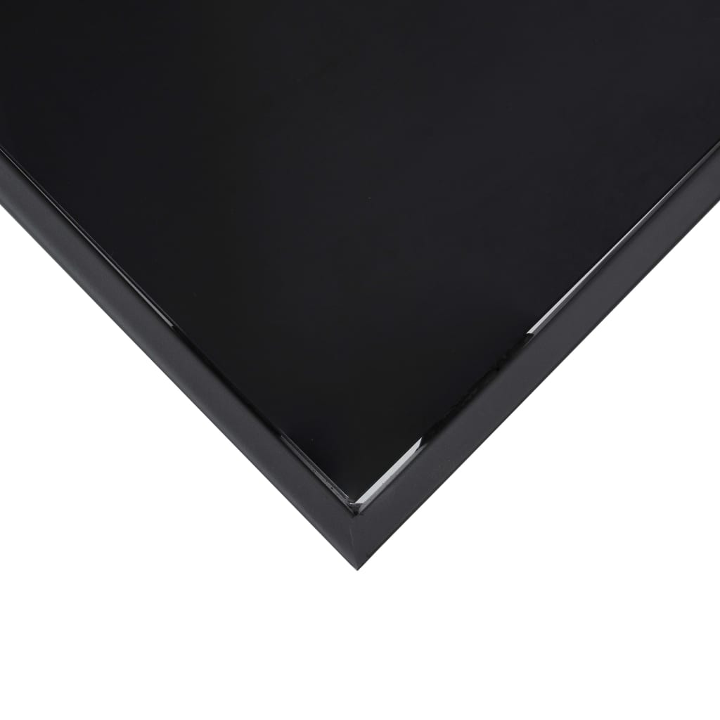 vidaXL Masă de bar grădină, negru, 60 x 60 x 110 cm, sticlă securizată
