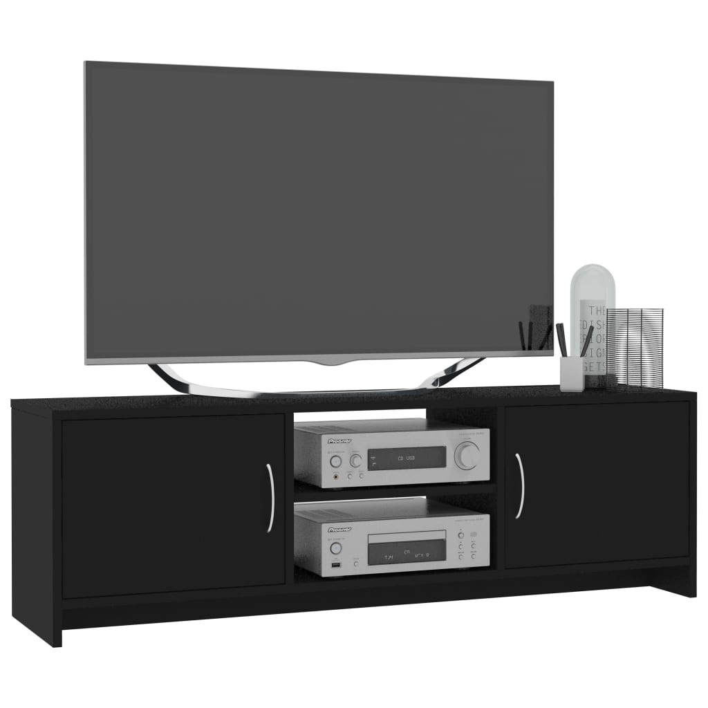vidaXL Comodă TV, negru, 120 x 30 x 37,5 cm, PAL