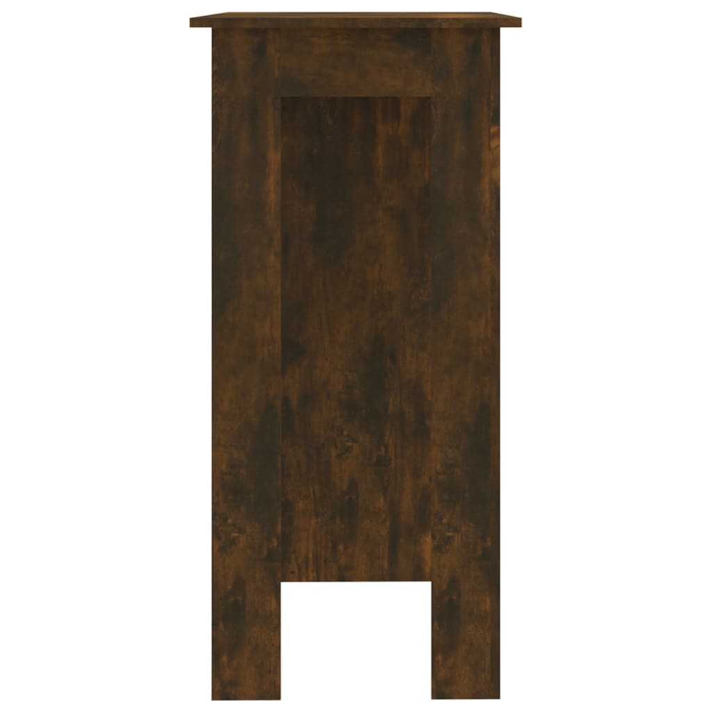 vidaXL Masă de bar cu raft, stejar afumat, 102x50x103,5 cm, PAL