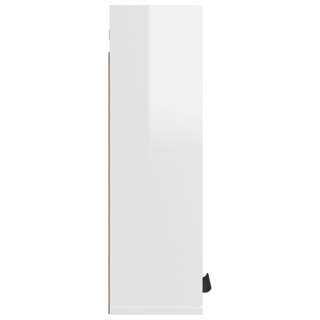 vidaXL Dulap de baie montat pe perete, alb extralucios, 32x20x67 cm