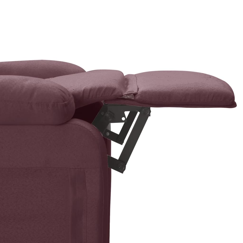 vidaXL Fotoliu de masaj rabatabil, violet, material textil
