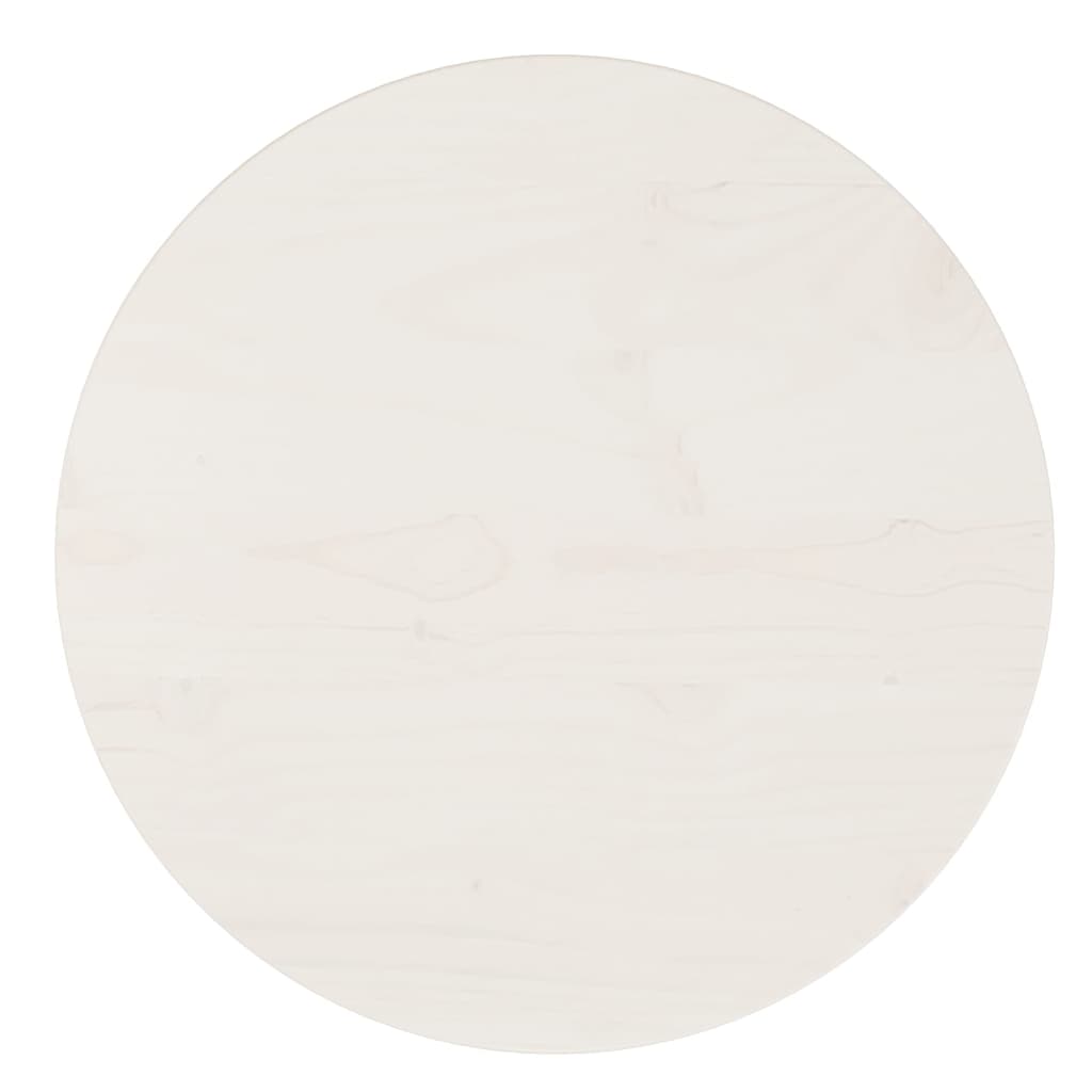 vidaXL Blat de masă, alb, Ø40x2,5 cm, lemn masiv de pin