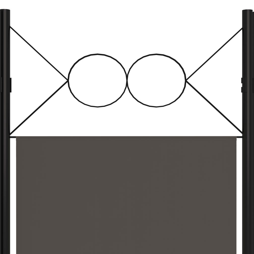 vidaXL Paravan de cameră cu 5 panouri, antracit, 200 x 180 cm