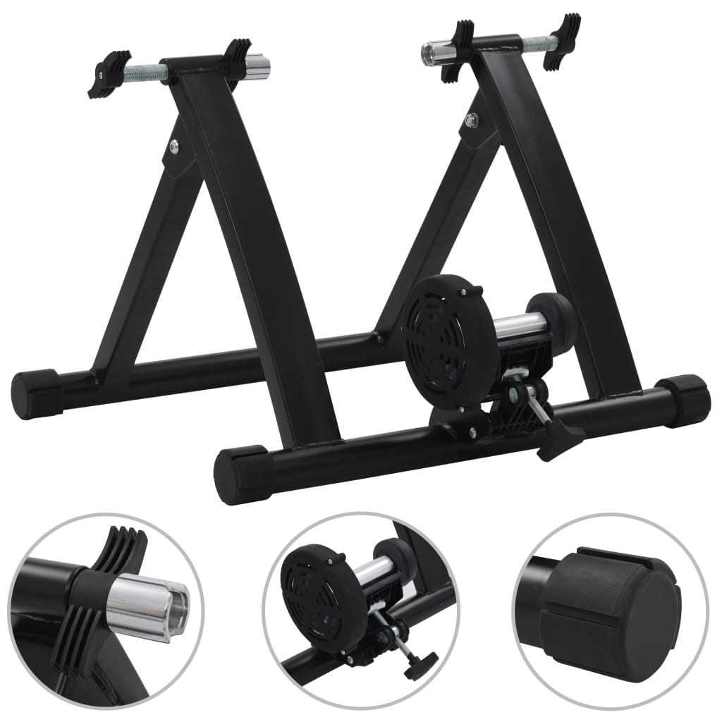 vidaXL Suport de bicicletă pentru antrenament, negru, 66-71 cm, oțel