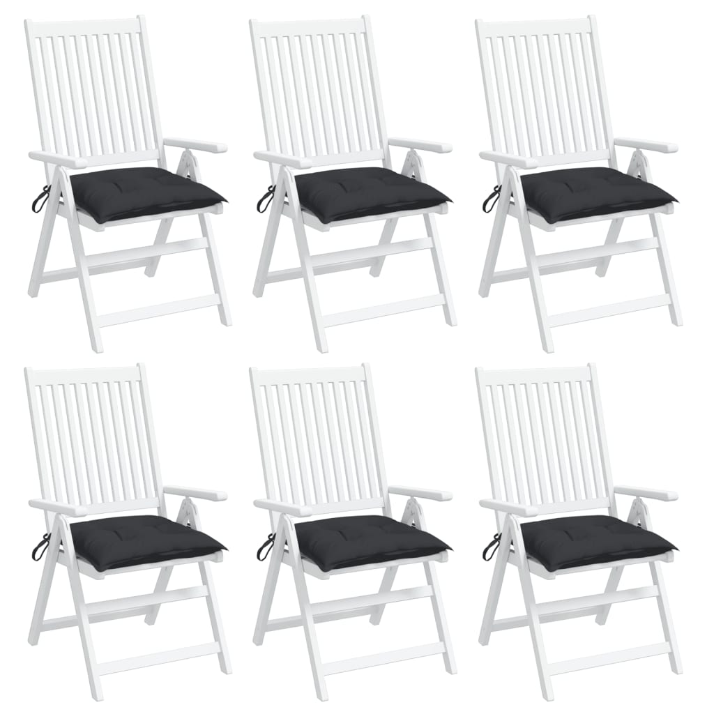vidaXL Perne de scaun, 6 buc., negru, 50x50x7 cm, textil oxford