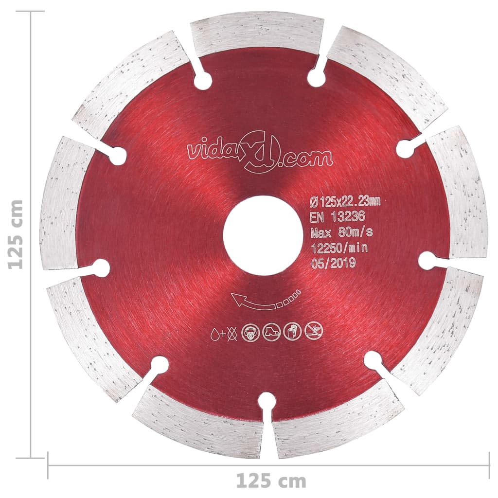 vidaXL Discuri diamantate de tăiere, 2 buc., oțel, 125 mm