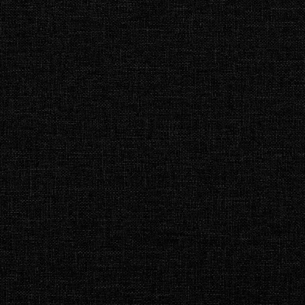 vidaXL Canapea cu 3 locuri cu pernuțe, negru, 180 cm, textil