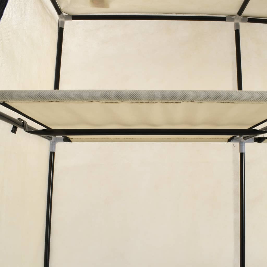 vidaXL Șifonier cu compartimente și bare, crem, 150x45x175 cm, textil