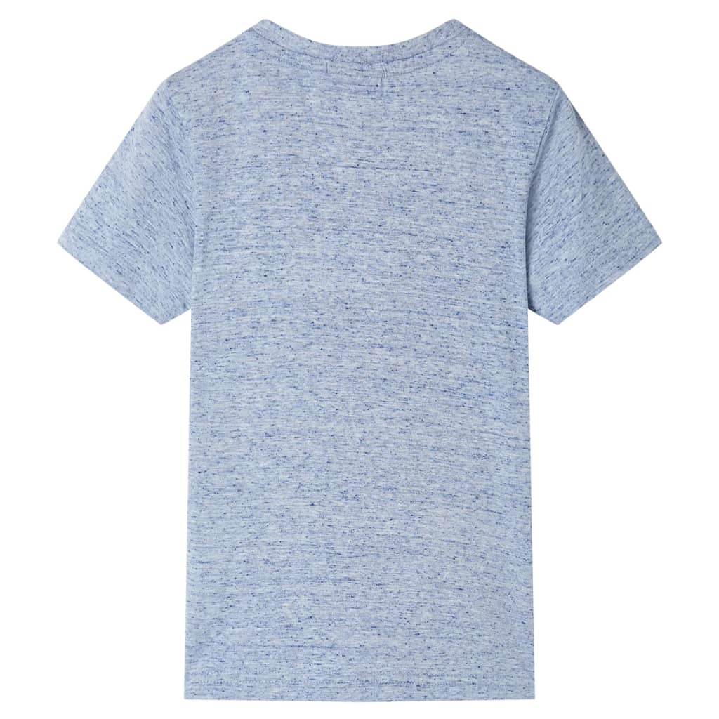 Tricou pentru copii cu mâneci scurte, albastru melanj, 92