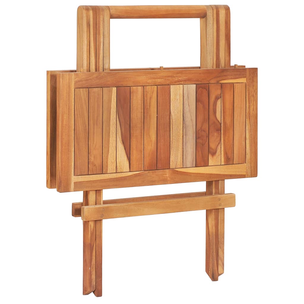 vidaXL Set mobilier de bistro cu perne gri, 3 piese, lemn masiv de tec